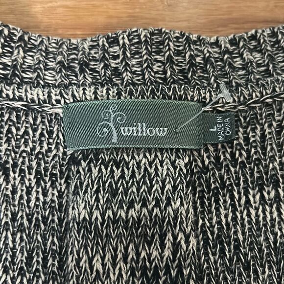 Willow woman's knit cardigan 2 button cotton layering long‎ sleeve sweater - Picture 4 of 8